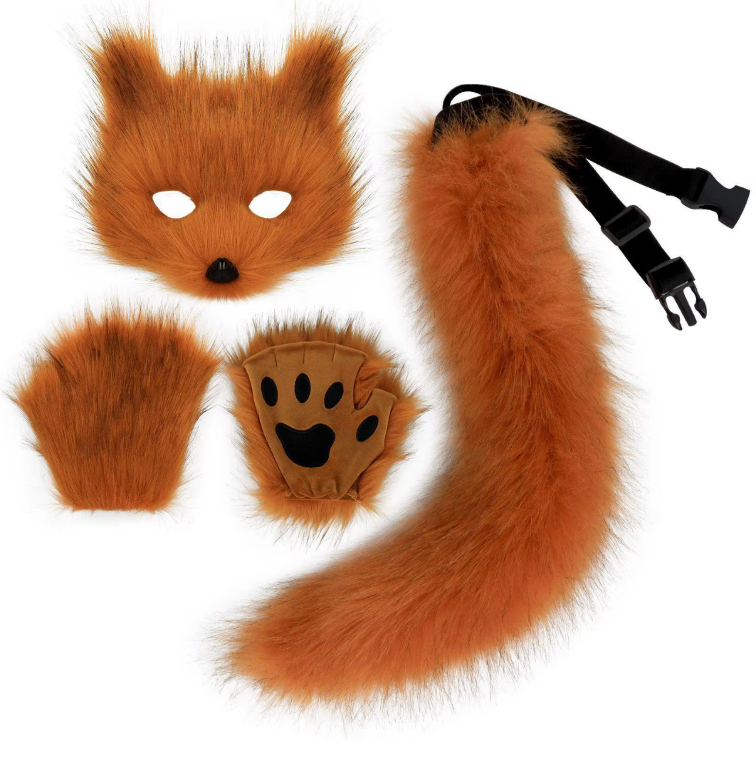 Face, Paw, and Tail Therian Anime Cosplay Bundle
